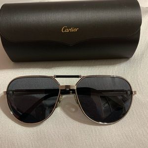 Cartier premier sunglasses black and platinum